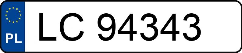 Numer rejestracyjny LC 94343 posiada RENAULT CLIO - LC94343