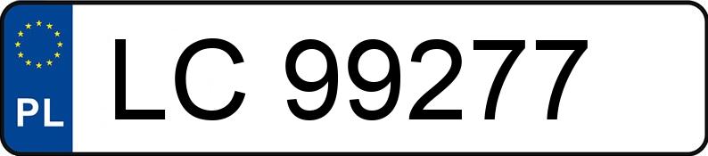 Numer rejestracyjny LC 99277 posiada RENAULT SCENIC - LC99277
