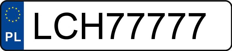 Numer rejestracyjny LCH 77777 posiada AUDI A6 - LCH77777
