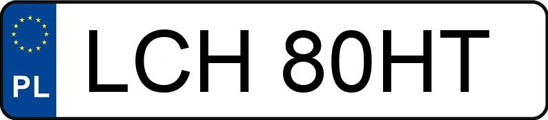 Numer rejestracyjny LCH 80HT posiada MAZDA 323F 2.0 Kat. MR`95 323F 2.0 Kat. MR`95 - LCH80HT