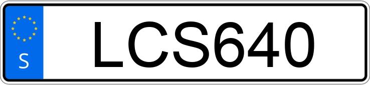 Registreringsnummeret LCS640 har Volvo V70 III Registreringsnummeret LCS640 har Volvo V70 III