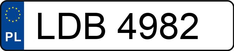 Numer rejestracyjny LDB 4982 posiada WARTBURG 353 1.0 353W - LDB4982