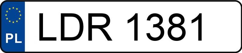 Numer rejestracyjny LDR1381 posiada  