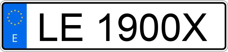 Numer rejestracyjny LE1900X posiada OPEL VECTRA