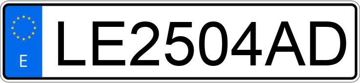 Numer rejestracyjny LE2504AD posiada MITSUBISHI GALANT