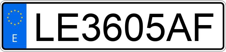 Numer rejestracyjny LE3605AF posiada RENAULT CLIO