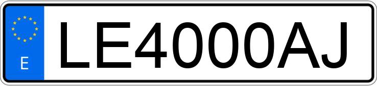 Numer rejestracyjny LE4000AJ posiada MERCEDES 300 (126)