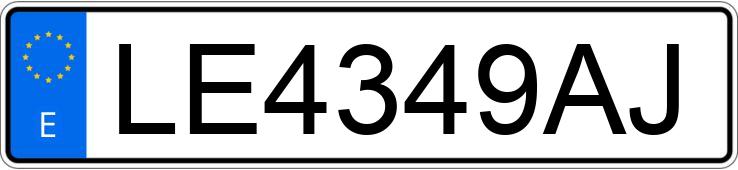 Numer rejestracyjny LE4349AJ posiada KIA SEPHIA II