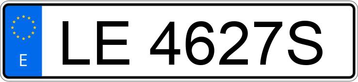 Numer rejestracyjny LE4627S posiada VOLKSWAGEN GOLF Numer rejestracyjny LE4627S posiada VOLKSWAGEN GOLF