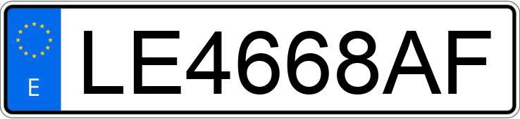 Numer rejestracyjny LE4668AF posiada RENAULT MEGANE