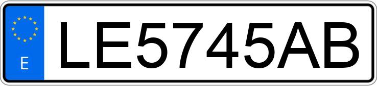 Numer rejestracyjny LE5745AB posiada ROVER 416