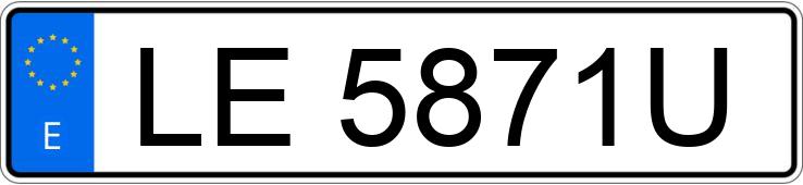 Numer rejestracyjny LE5871U posiada PEUGEOT 309