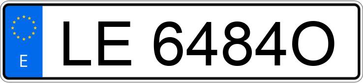 Numer rejestracyjny LE6484O posiada VOLKSWAGEN GOLF