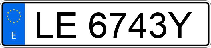 Numer rejestracyjny LE6743Y posiada MITSUBISHI PAJERO