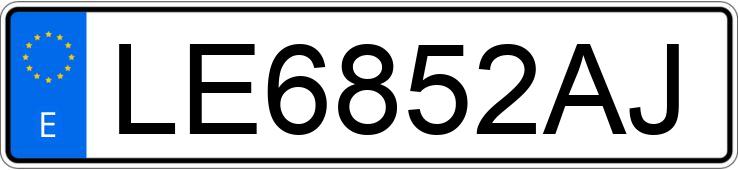 Numer rejestracyjny LE6852AJ posiada VOLKSWAGEN GOLF