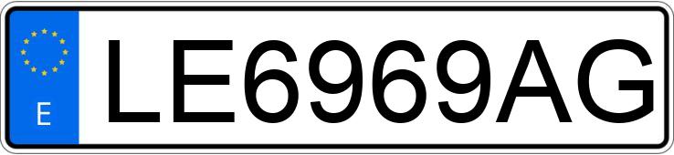 Numer rejestracyjny LE6969AG posiada PEUGEOT 206
