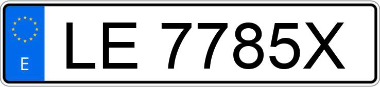 El número de registro LE7785X tiene OPEL ASTRA