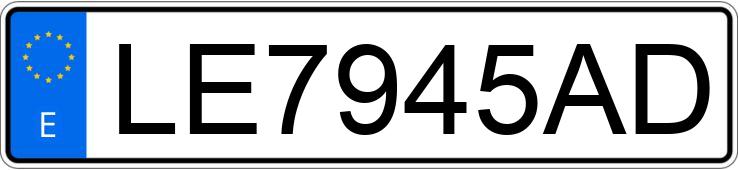 Numer rejestracyjny LE7945AD posiada RENAULT LAGUNA