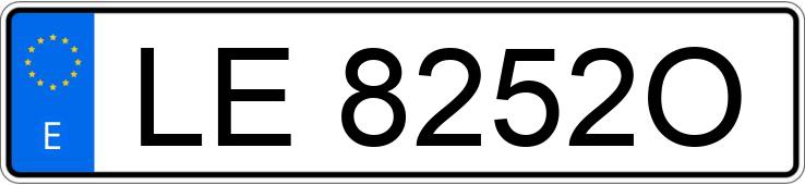 Numer rejestracyjny LE8252O posiada OPEL VECTRA