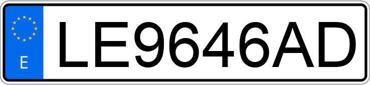 Numer rejestracyjny LE9646AD posiada PEUGEOT 406