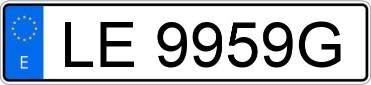 Numer rejestracyjny LE9959G posiada TRIUMPH TR-6