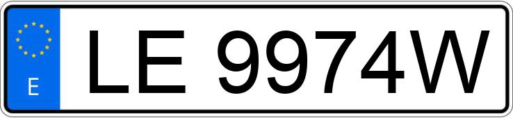 Numer rejestracyjny LE9974W posiada PEUGEOT 405