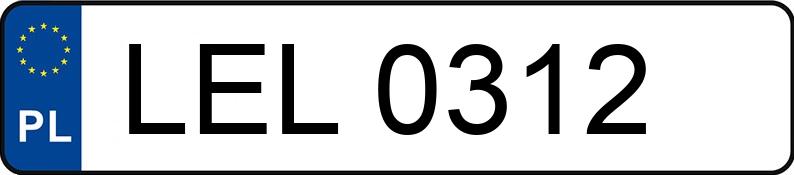 Numer rejestracyjny LEL0312 posiada WARTBURG 353 1.0 353W