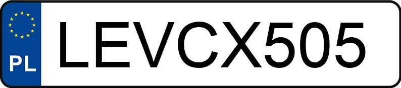 Numer rejestracyjny LEV CX505 posiada   - LEVCX505