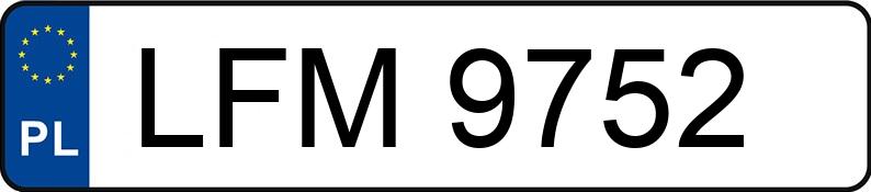 Numer rejestracyjny LFM 9752 posiada AUDI 100 1.8 44 100 1.8 44 - LFM9752