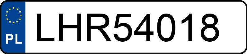 Numer rejestracyjny LHR 54018 posiada BMW 530 Diesel DPF MR`10 E5 F10 530 Diesel DPF MR`10 E5 F10 - LHR54018