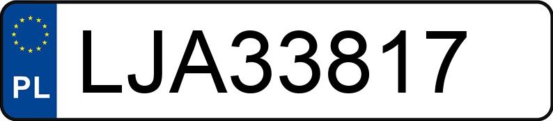 Numer rejestracyjny LJA 33817 posiada BMW 330i MR`16 E6 F30 330i MR`16 E6 F30 - LJA33817