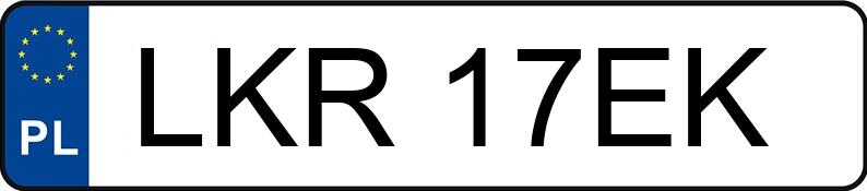 Numer rejestracyjny LKR 17EK posiada SAM - - LKR17EK