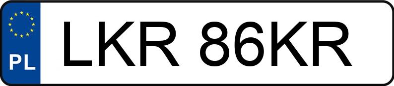 Numer rejestracyjny LKR86KR posiada AUDI 80 1.8 89 80 1.8 89