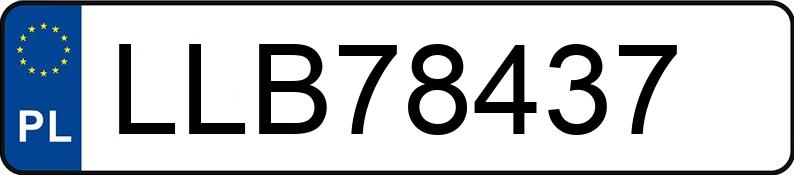 Pirat drogowy w pojeździe o numerach rejestracyjnych LLB78437