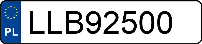 Le numéro d’enregistrement LLB 92500 a FORD EDGE - LLB92500