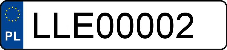 Numer rejestracyjny LLE 00002 posiada FIAT Cinquecento 0.7 Kat. Young - LLE00002