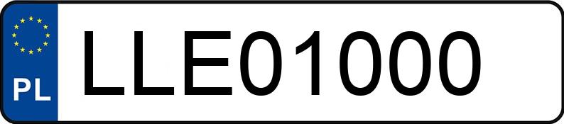 Numer rejestracyjny LLE 01000 posiada BMW 318i Kat. MR`01 E3 E46 318i Kat. MR`01 E3 E46 - LLE01000