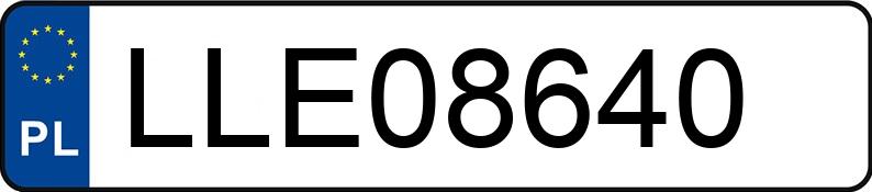 Numer rejestracyjny LLE 08640 posiada VOLKSWAGEN Passat GP 1.9 TDI MR`00 E3 - LLE08640