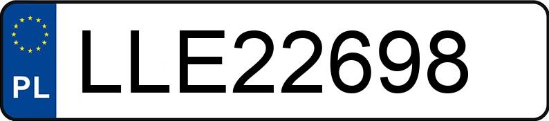 Numer rejestracyjny LLE 22698 posiada VOLKSWAGEN GOLF - LLE22698