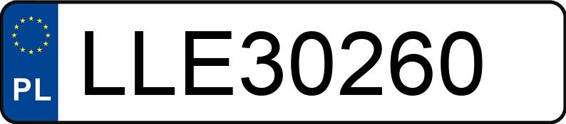 Numer rejestracyjny LLE 30260 posiada VOLKSWAGEN GOLF - LLE30260
