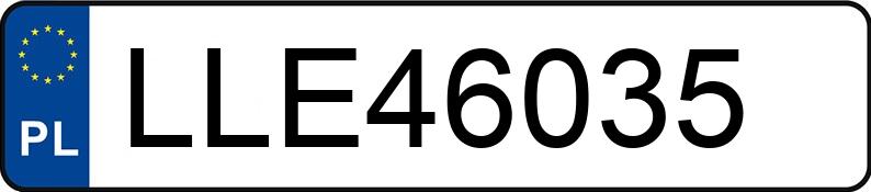 Numer rejestracyjny LLE 46035 posiada AUDI 80 - LLE46035