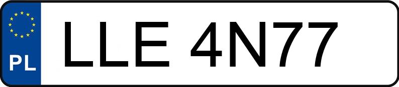 Numer rejestracyjny LLE 4N77 posiada VOLKSWAGEN PASSAT - LLE4N77