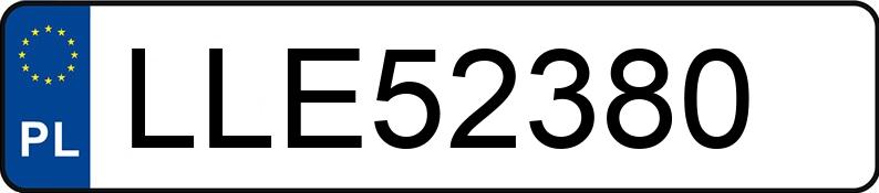 Numer rejestracyjny LLE 52380 posiada OPEL INSIGNIA LIMOUSINE HB - LLE52380