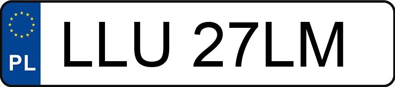Il numero di registrazione LLU 27LM ha VOLKSWAGEN Golf III 1.6i Kat. MR`91 GL - LLU27LM