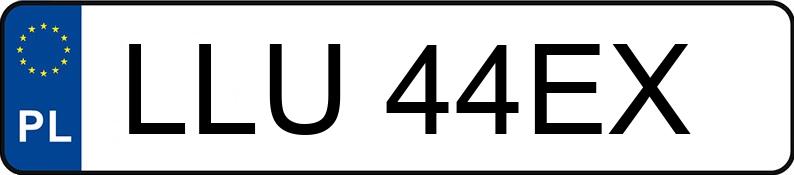 Numer rejestracyjny LLU 44EX posiada AUDI 80 2.8 KAT - LLU44EX