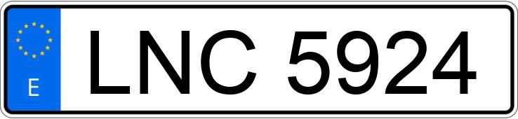 Numer rejestracyjny LNC5924 posiada  
