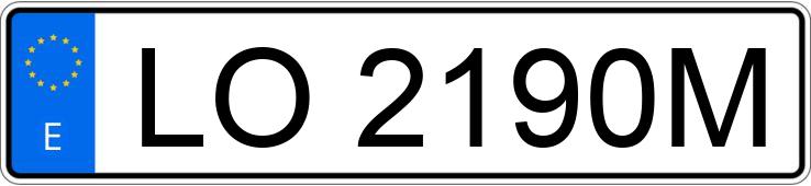 Numer rejestracyjny LO2190M posiada BMW SERIE 3