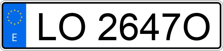 Numer rejestracyjny LO2647O posiada SEAT IBIZA PASSION 1.4