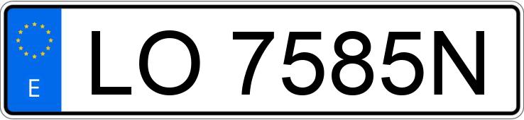Il numero di registrazione LO7585N ha SEAT IBIZA Il numero di registrazione LO7585N ha SEAT IBIZA