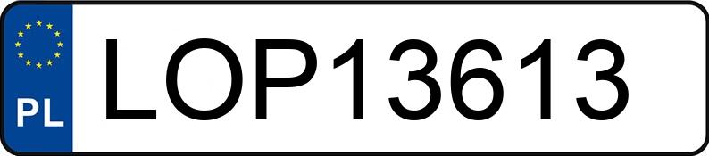 Numer rejestracyjny LOP 13613 posiada VOLKSWAGEN PASSAT 1.9 TDI - LOP13613